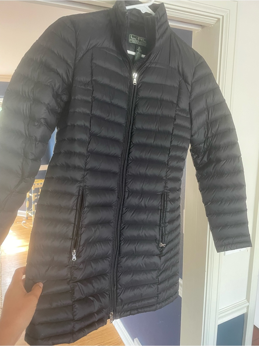 Ralph Lauren Women's Black Packable Down Coat XS EUC! Puffer